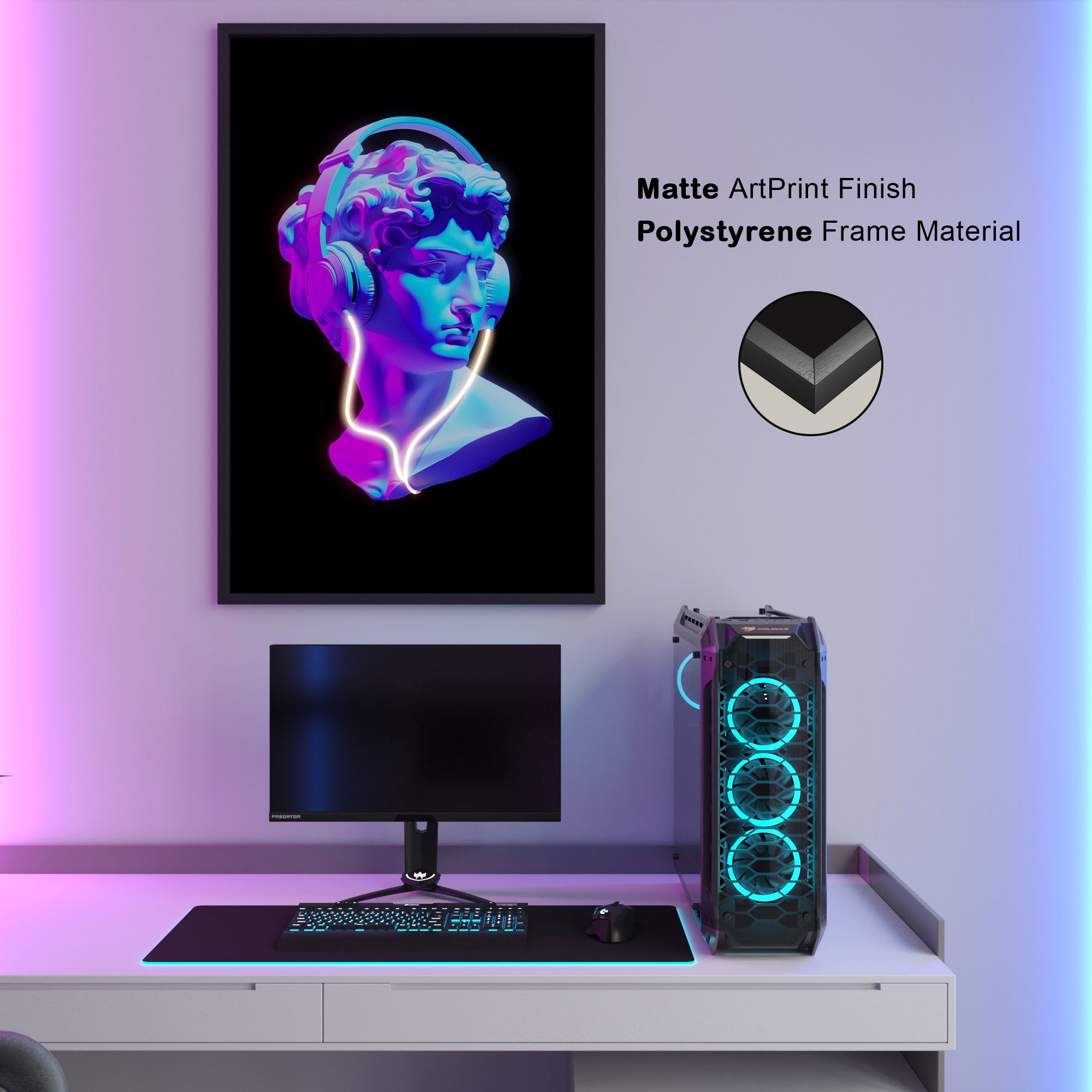 Wall Artwork The Colossal Statue of Augustus with LED - DG201 Besty Home