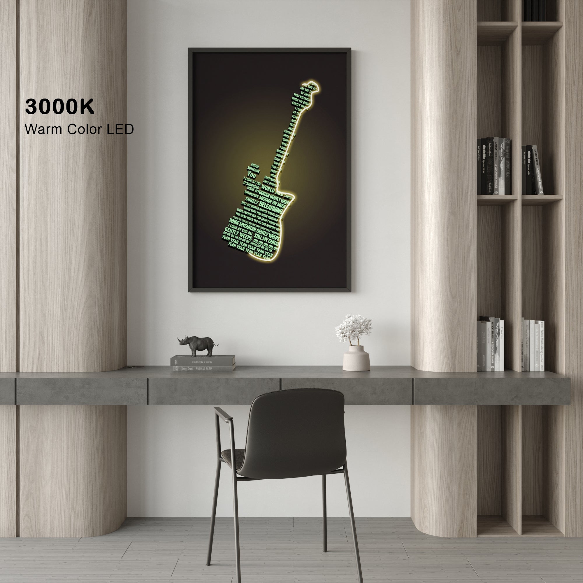 Wall Artwork Electric Guitar with LED – DG391 Besty Home