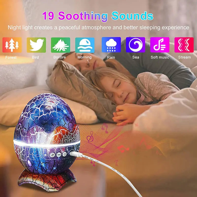 BESTY HOME Dinosaur Egg Star Projector, Galaxy Projector for Bedroom with Bluetooth Speaker BESTY HOME