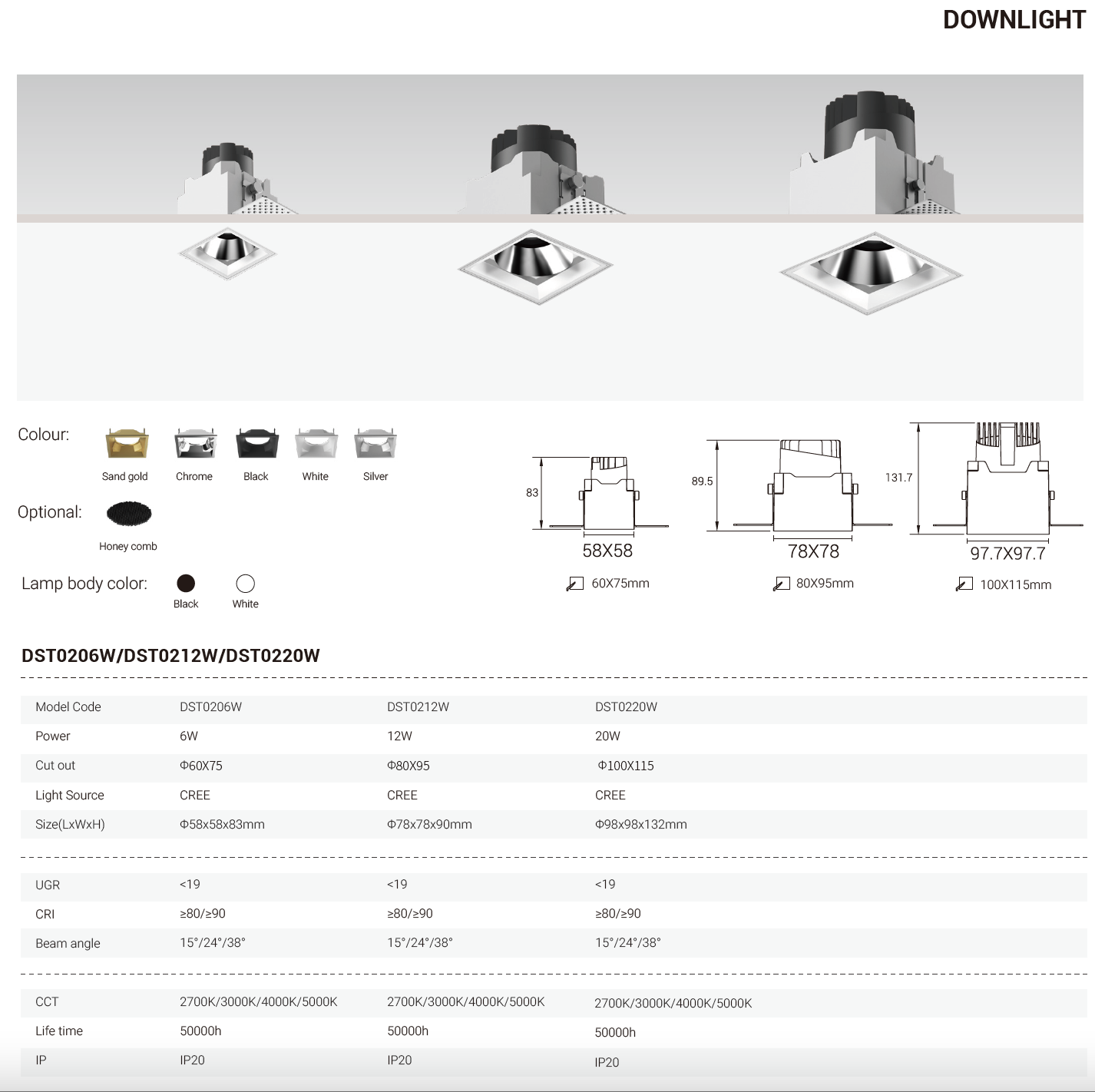 Tianyue Series – Versatile Commercial Spotlights and Downlights Besty Home