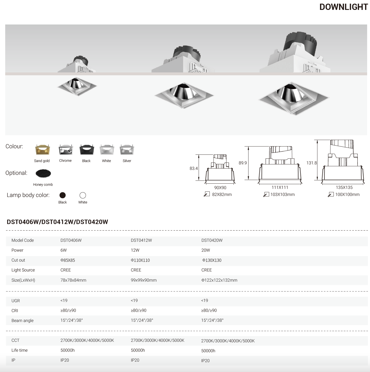 Tianyue Series – Versatile Commercial Spotlights and Downlights Besty Home