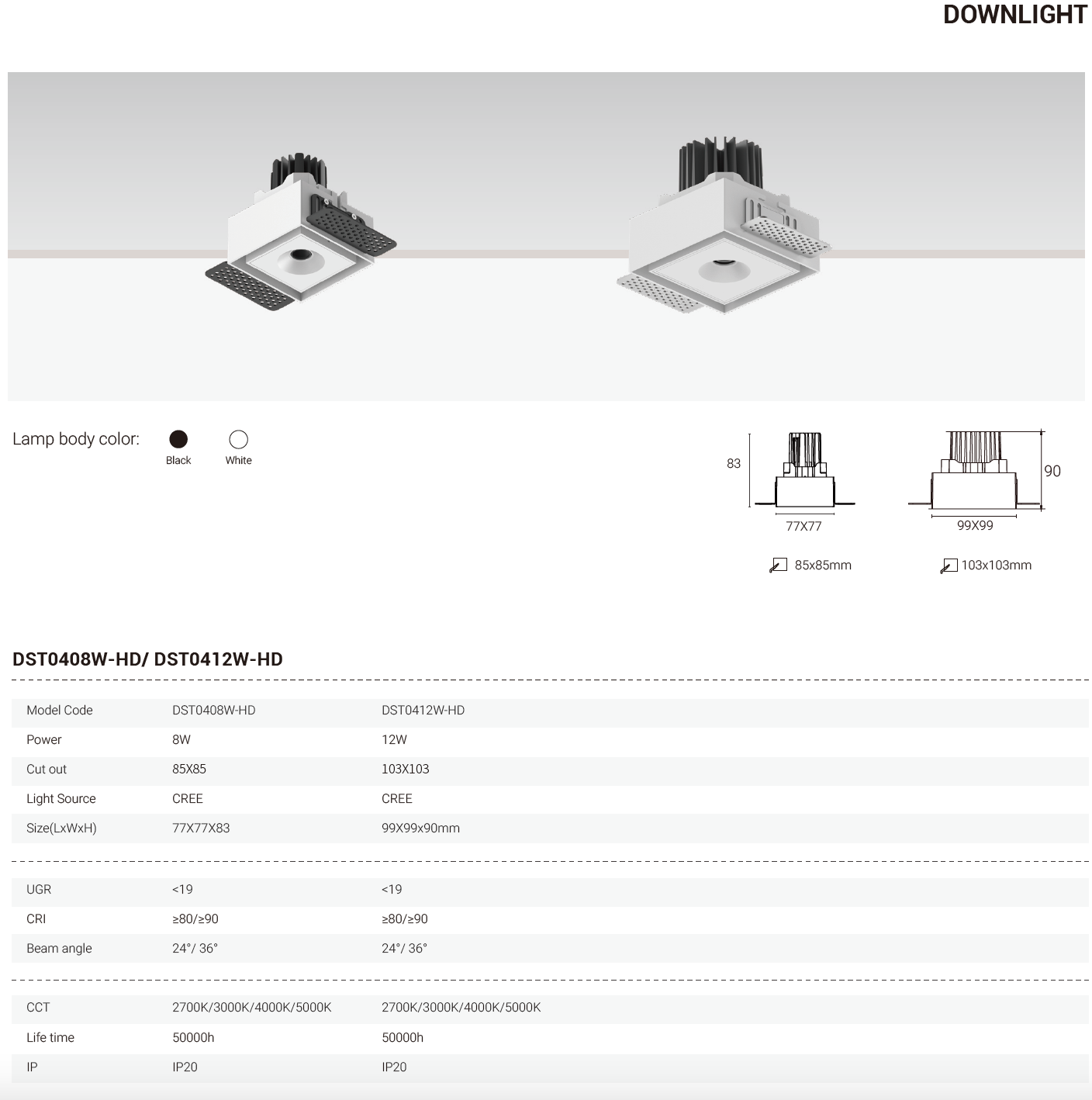 Tianyue Series – Versatile Commercial Spotlights and Downlights Besty Home