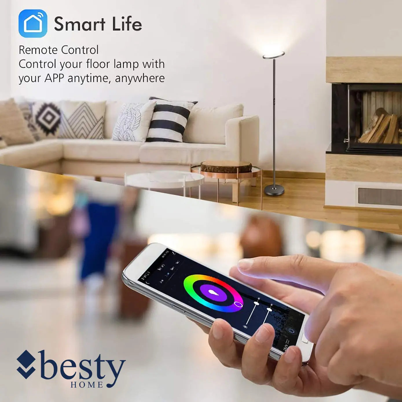 RGBW Smart Wifi Floor Lamp BESTY HOME