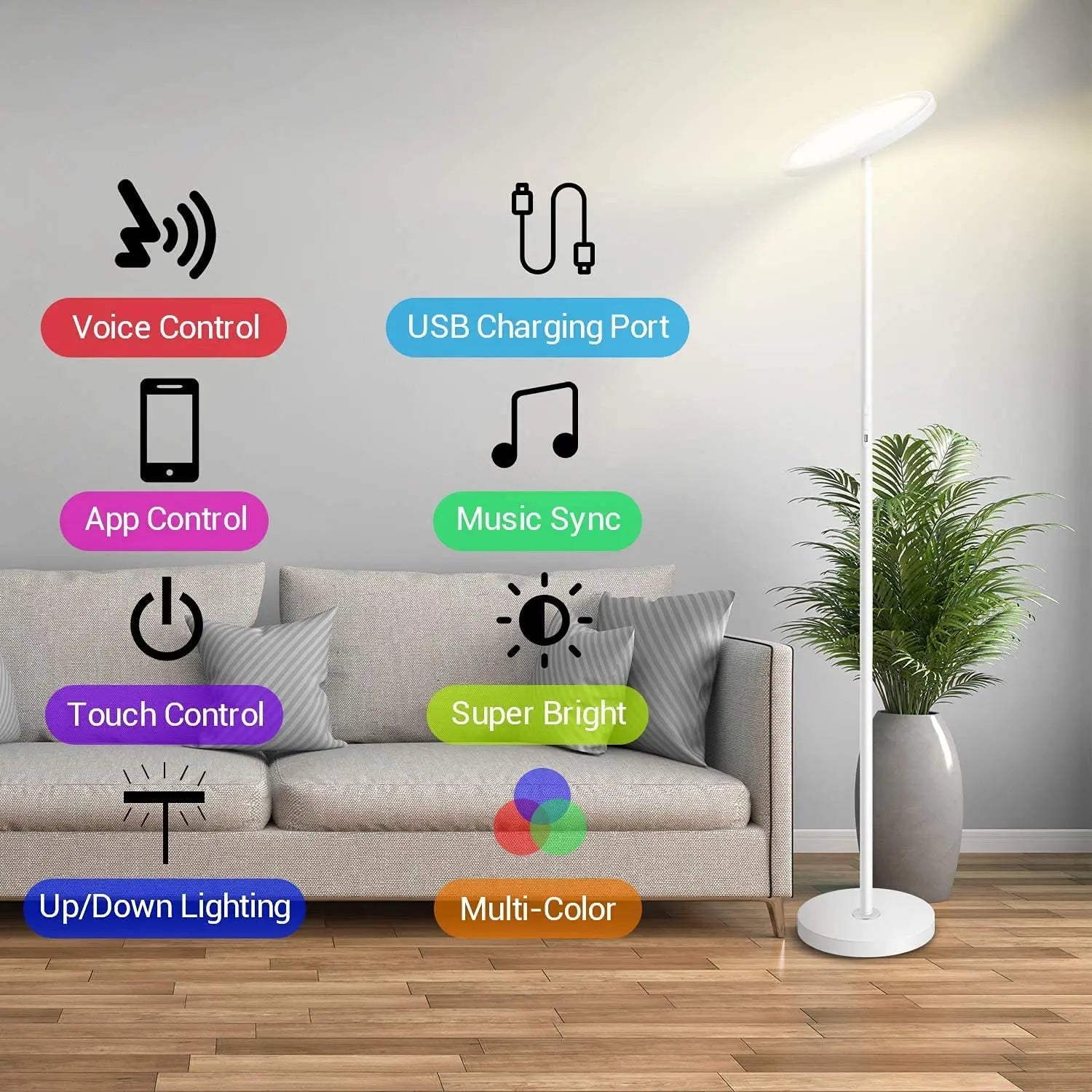 RGBW Smart Wifi Floor Lamp BESTY HOME