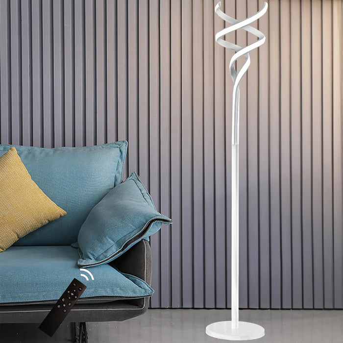 BESTY HOME Modern Floor Lamp Dimmable 150cm Twisted LED with Remote Control for Living Room Besty Home