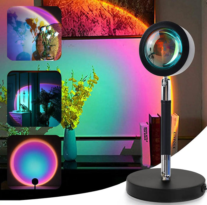 ضوء إسقاط غروب الشمس متعدد الألوان 16 RGB