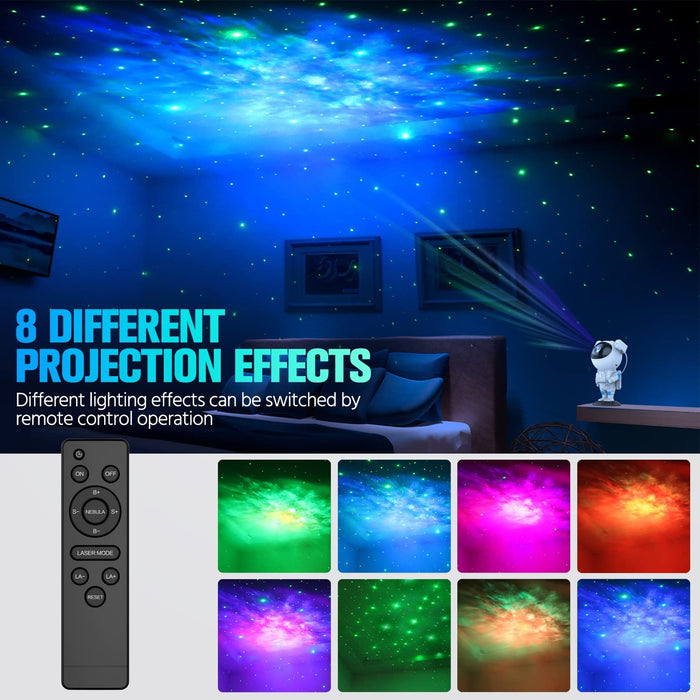 Astronaut Galaxy Projector Starry Night Lights Star Nebula LED Lights w/  Remote