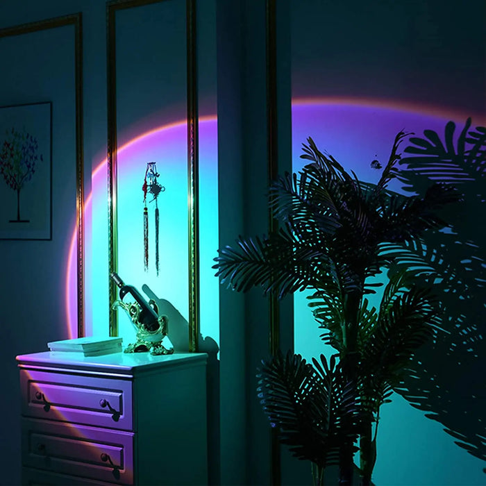 ضوء إسقاط غروب الشمس متعدد الألوان 16 RGB