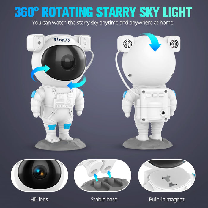 Astronaut Starry Night Light Galaxy Projector Besty Home