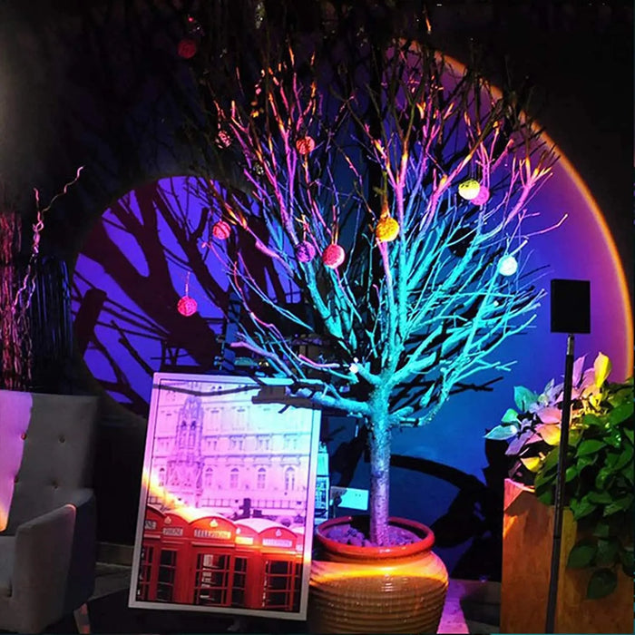 ضوء إسقاط غروب الشمس متعدد الألوان 16 RGB