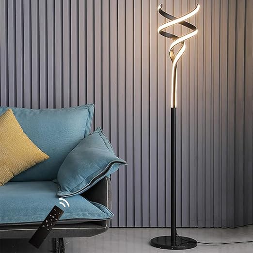 BESTY HOME Modern Floor Lamp Dimmable 150cm Twisted LED with Remote Control for Living Room Besty Home