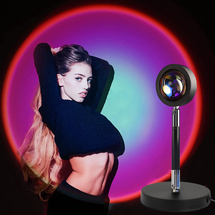 ضوء إسقاط غروب الشمس متعدد الألوان 16 RGB
