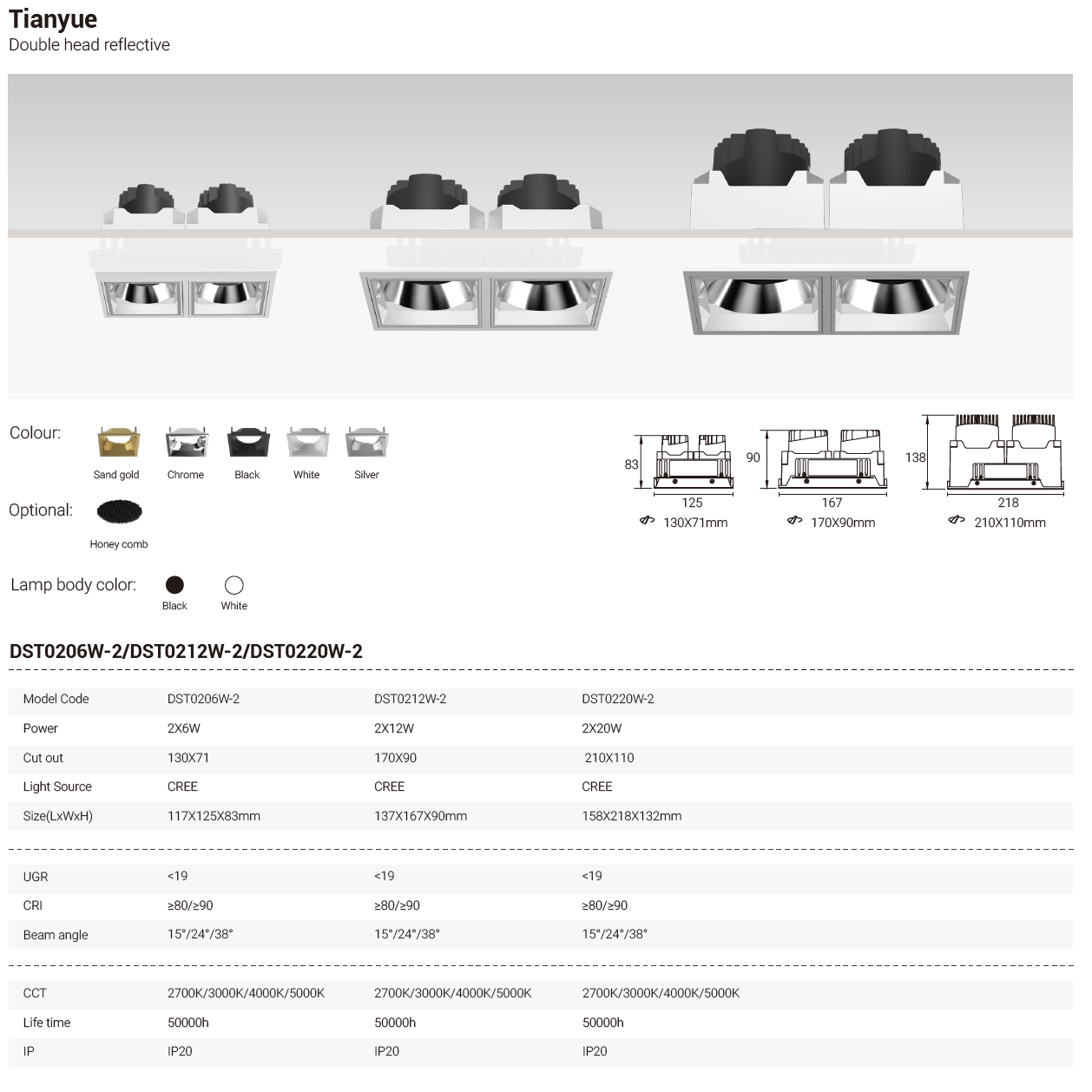 Tianyue Series – Versatile Commercial Spotlights and Downlights Besty Home