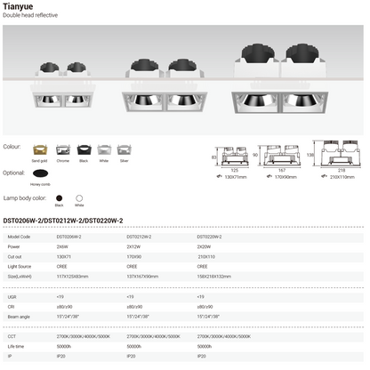 Tianyue Series – Versatile Commercial Spotlights and Downlights Besty Home