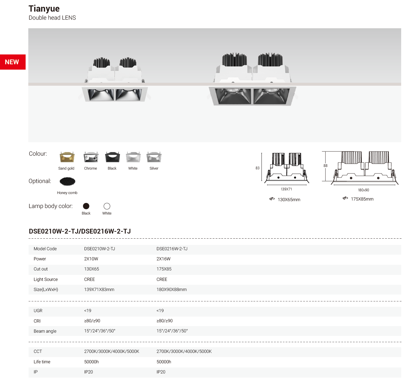 Tianyue Series – Versatile Commercial Spotlights and Downlights Besty Home