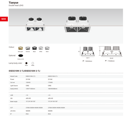 Tianyue Series – Versatile Commercial Spotlights and Downlights Besty Home