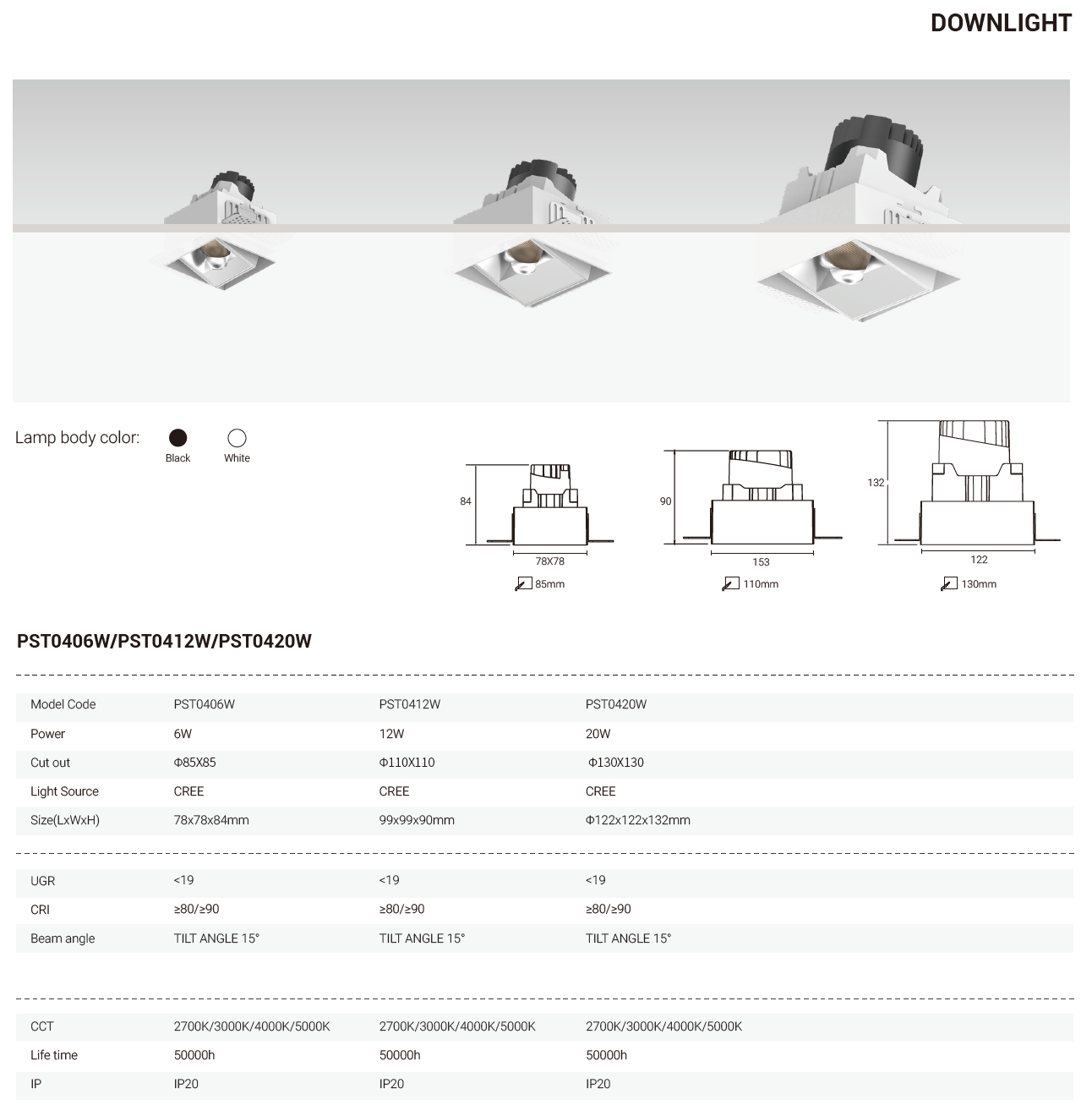 Tianyue Series – Versatile Commercial Spotlights and Downlights Besty Home