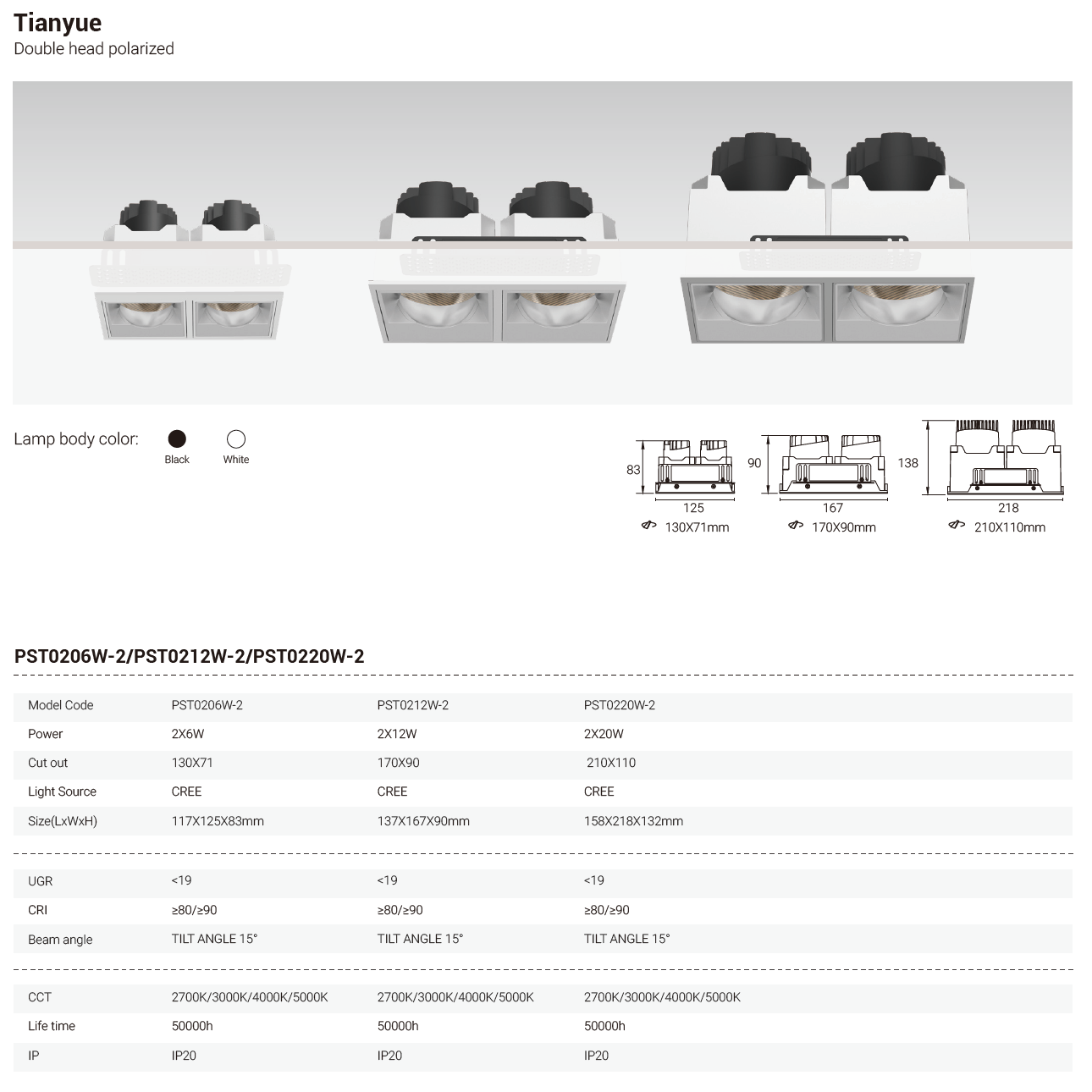 Tianyue Series – Versatile Commercial Spotlights and Downlights Besty Home