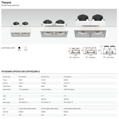 Tianyue Series – Versatile Commercial Spotlights and Downlights Besty Home