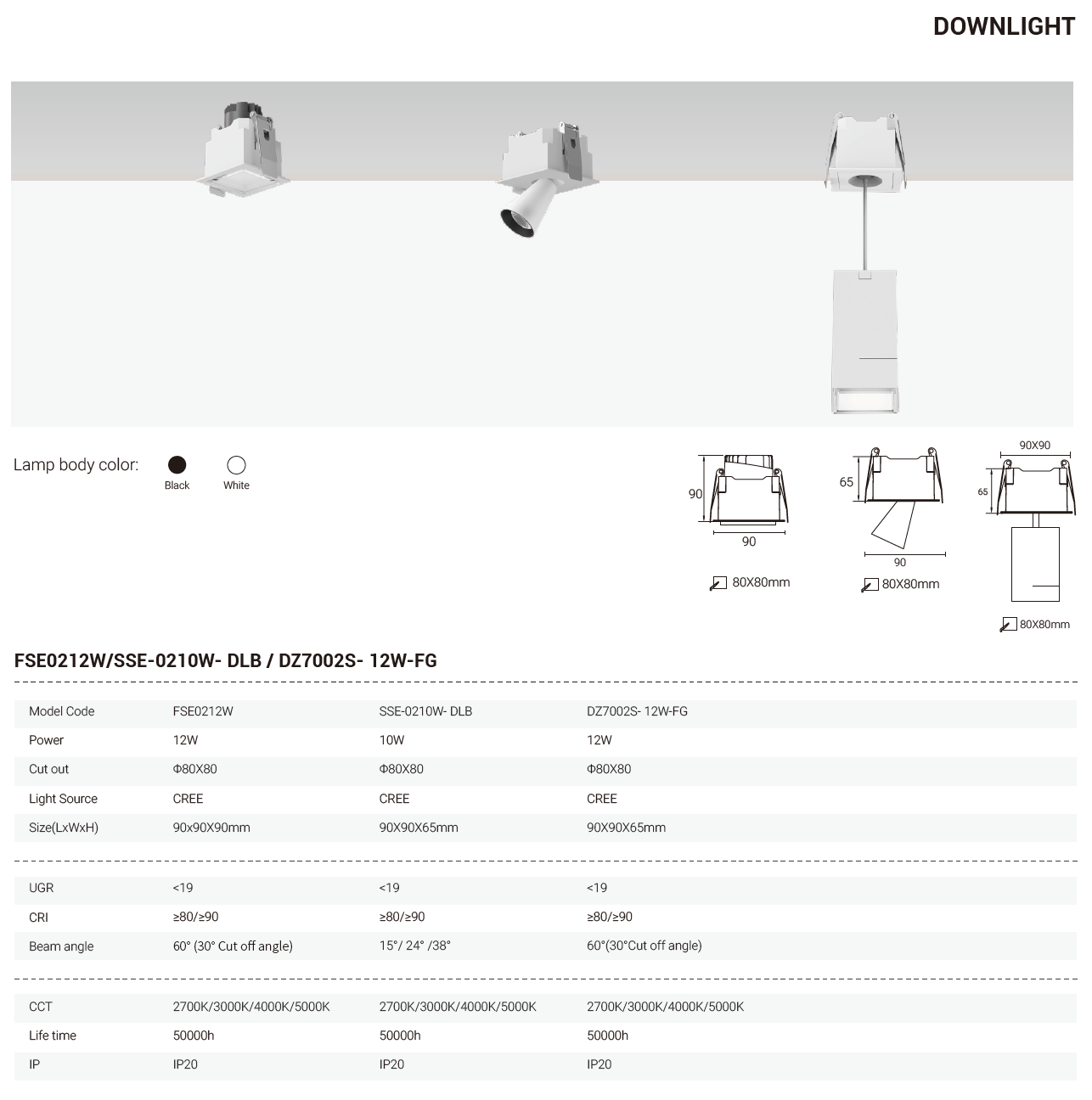 Tianyue Series – Versatile Commercial Spotlights and Downlights Besty Home