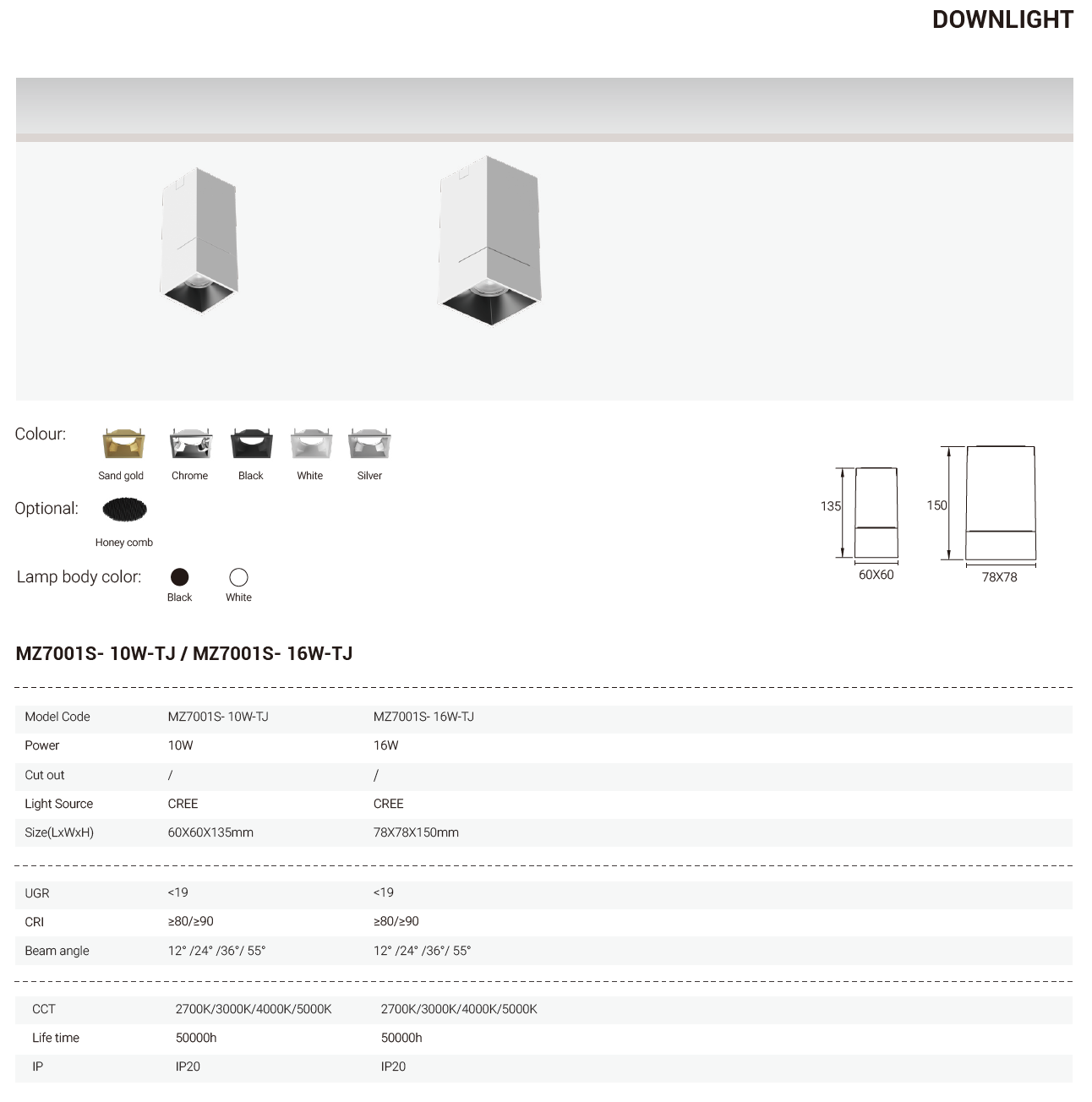Tianyue Series – Versatile Commercial Spotlights and Downlights Besty Home