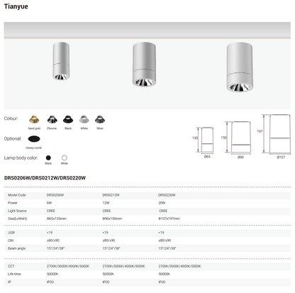 Tianyue Series – Versatile Commercial Spotlights and Downlights Besty Home