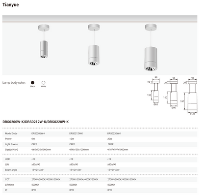 Tianyue Series – Versatile Commercial Spotlights and Downlights Besty Home