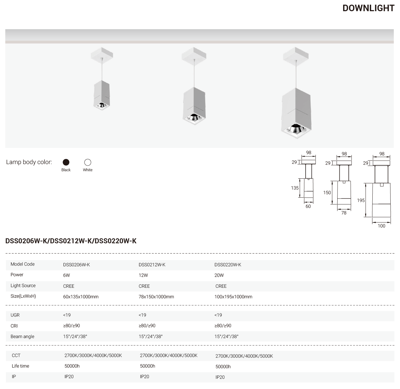 Tianyue Series – Versatile Commercial Spotlights and Downlights Besty Home