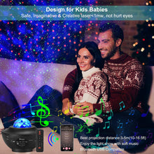 Load image into Gallery viewer, Bluetooth Night Light Starry Galaxy Projector
