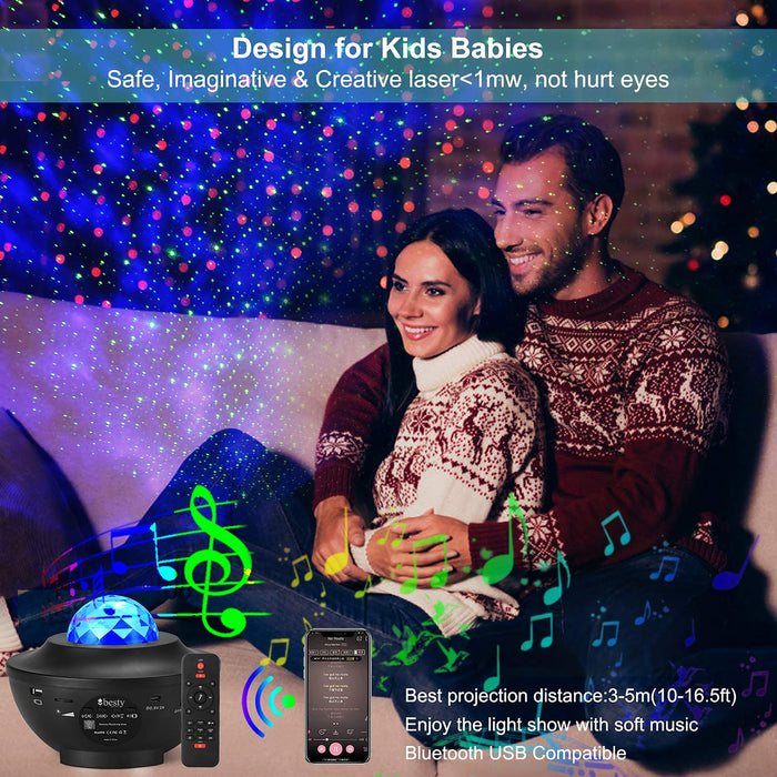 Bluetooth Night Light Starry Galaxy Projector