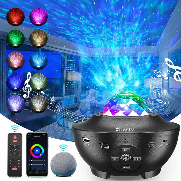 Smart Wi-Fi Night Light Projector BESTY HOME