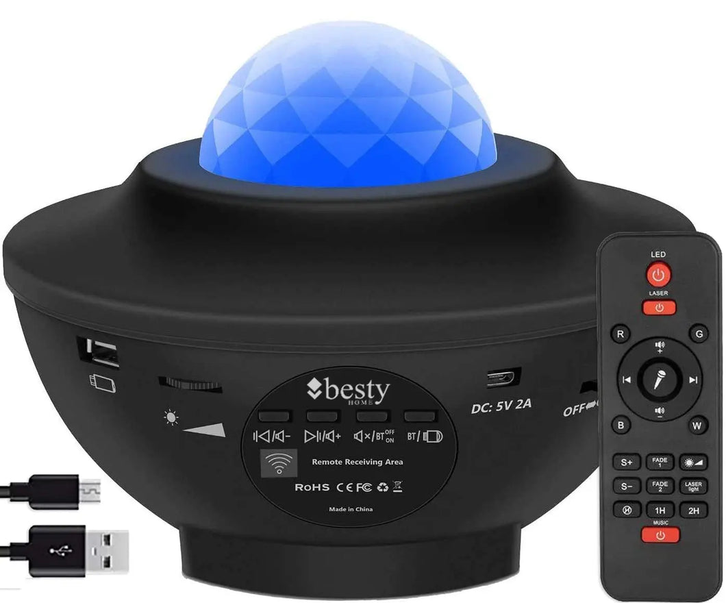 Bluetooth Night Light Starry Galaxy Projector