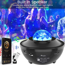 Load image into Gallery viewer, Bluetooth Night Light Starry Galaxy Projector
