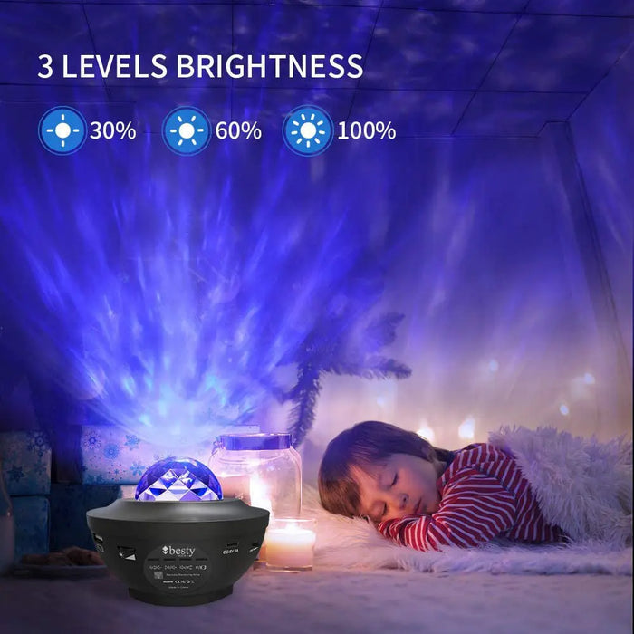 Bluetooth Night Light Starry Galaxy Projector BESTY HOME