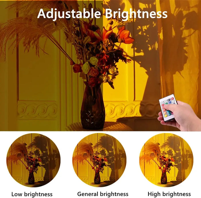 ضوء إسقاط غروب الشمس متعدد الألوان 16 RGB