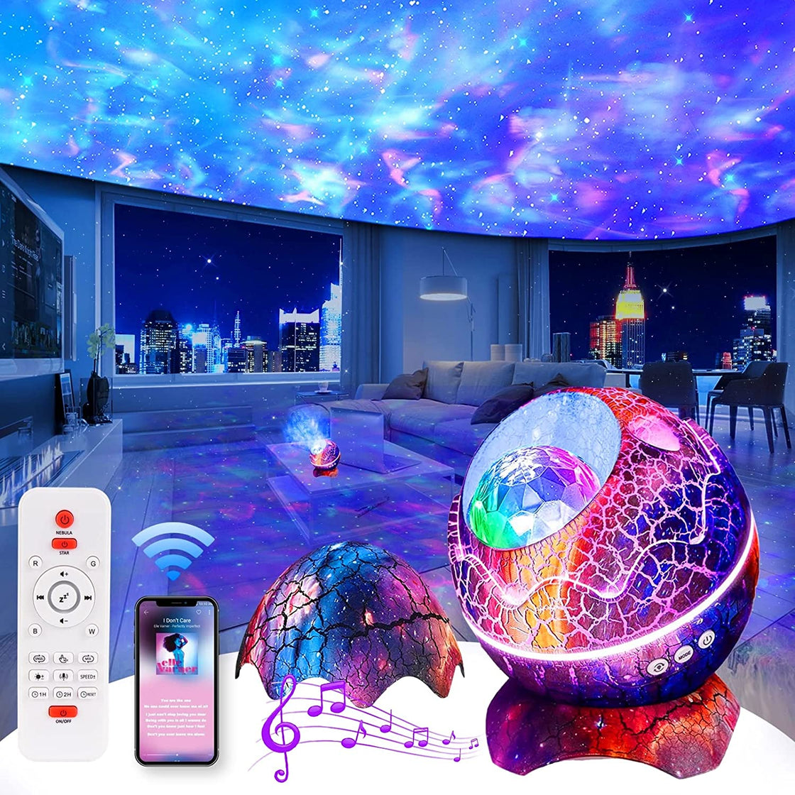 BESTY HOME Dinosaur Egg Star Projector, Galaxy Projector for