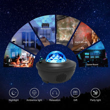 Load image into Gallery viewer, Bluetooth Night Light Starry Galaxy Projector
