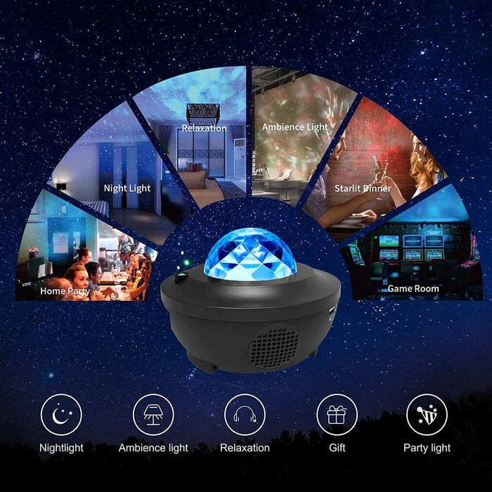 Bluetooth Night Light Starry Galaxy Projector BESTY HOME